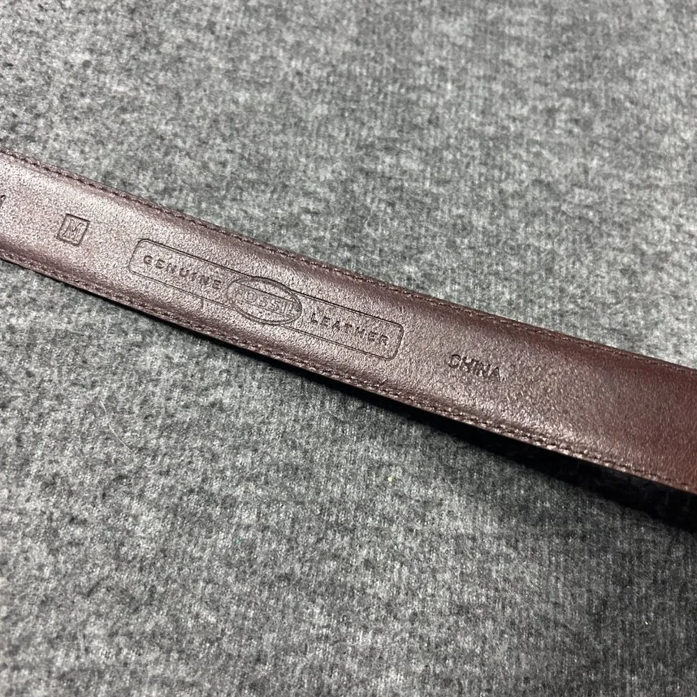 Fossil Leather‎ Belt Men’s Medium Mahogany Brown Medium Classic